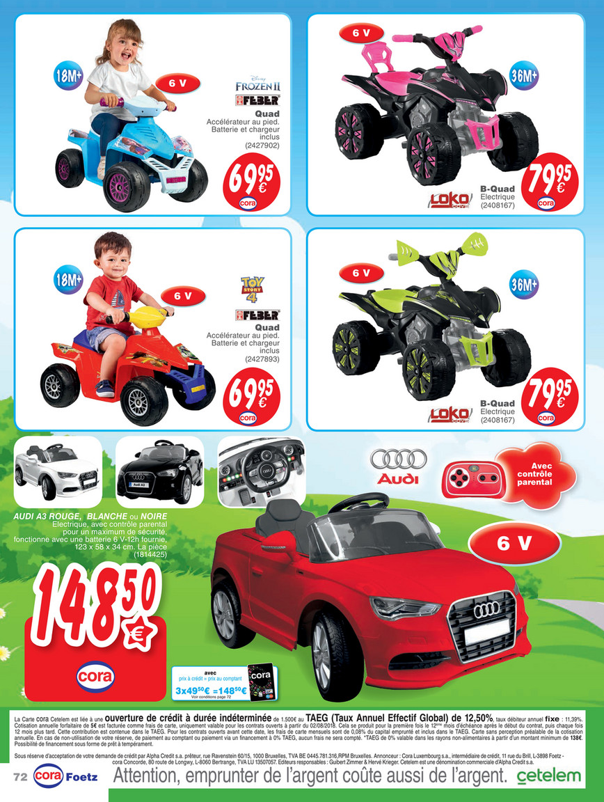 Voiture electrique jouet cora Clearance