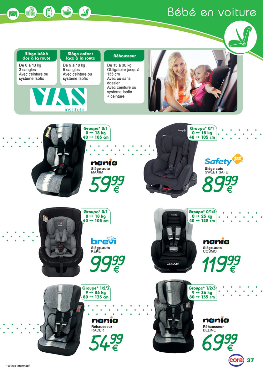 Siege auto bebe chez cora Clearance