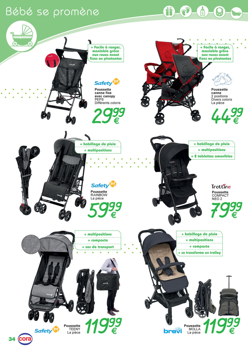 poussette canne cora 2020