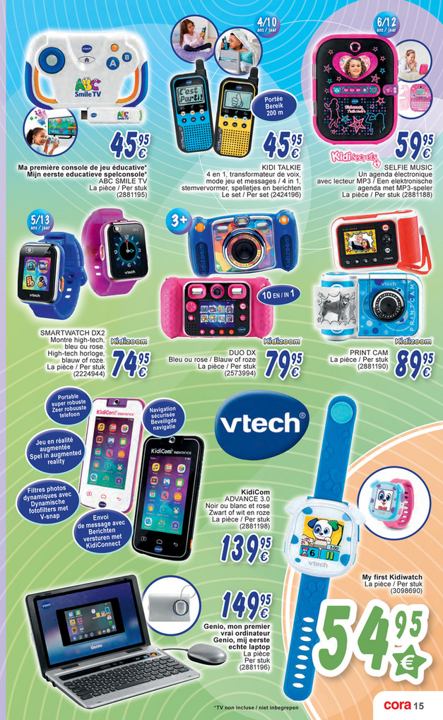 Promo Vtech génio, mon premier vrai ordi chez Cora