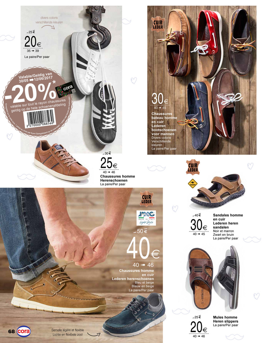 cora chaussure homme