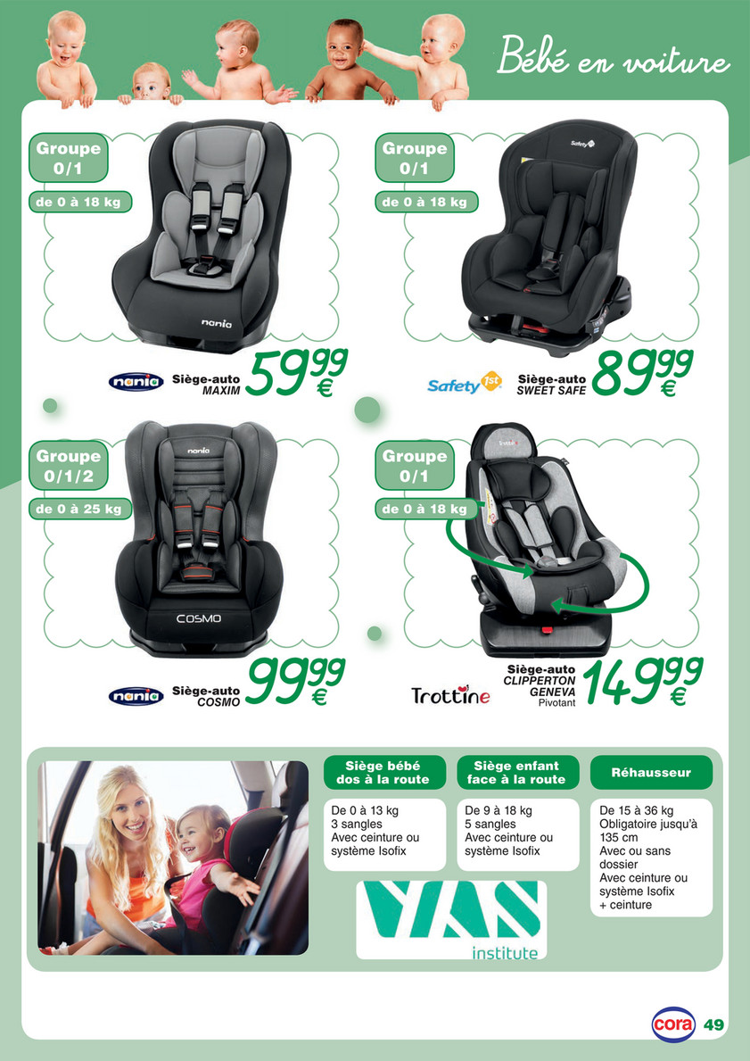 cora siege auto groupe 2 3