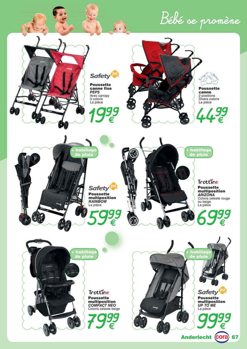 poussette canne cora